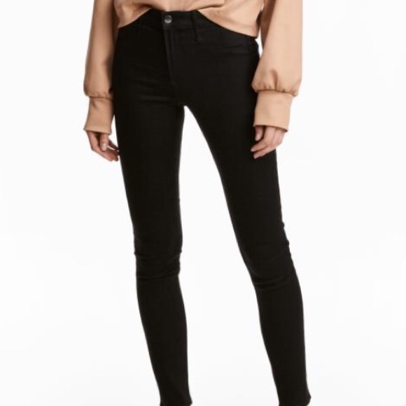 NWT H&M Black Denim Skinny Low Waist Jeans 26/30 - Picture 8 of 8